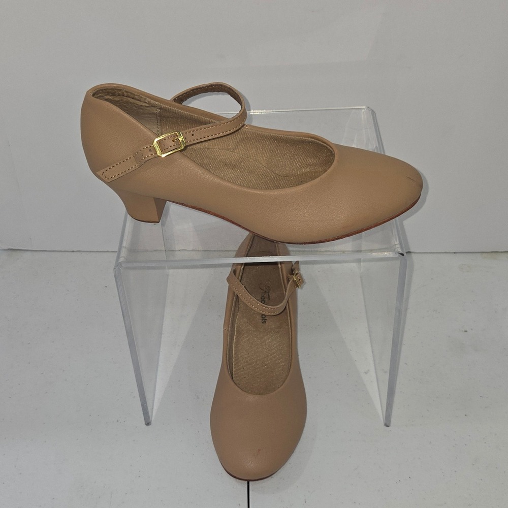 Theatricals T3100 Tan Leather Sole Character Dance Shoes Womens Size 7 M Stage